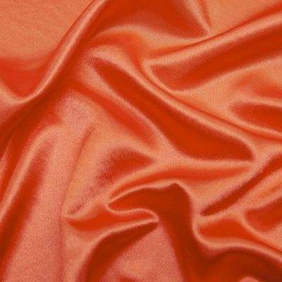 Поли креп-сатин 18-1445, 120 гр/м2, шир.150см, цвет оранжевый - купить в Ярославле. Цена 155.57 руб.