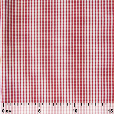 Ткань сорочечная Клетка Виши, 115 г/м2, 58% пэ,42% хл, шир.150 см, цв.5-красный, (арт.111) - купить в Ярославле. Цена 306.69 руб.