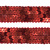 Тесьма с пайетками 3, шир. 20 мм/уп. 25+/-1 м, цвет красный - купить в Ярославле. Цена: 778.19 руб.