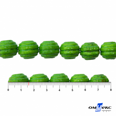0309-Бусины деревянные "ОмТекс", 16 мм, упак.50+/-3шт, цв.019-зеленый - купить в Ярославле. Цена: 62.22 руб.