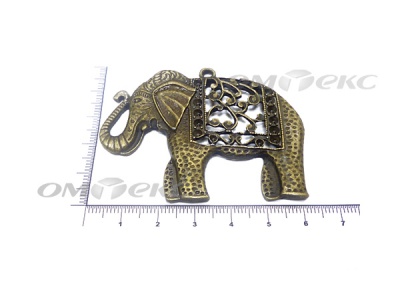 Декоративный элемент для творчества из металла "Слон"  - купить в Ярославле. Цена: 26.66 руб.