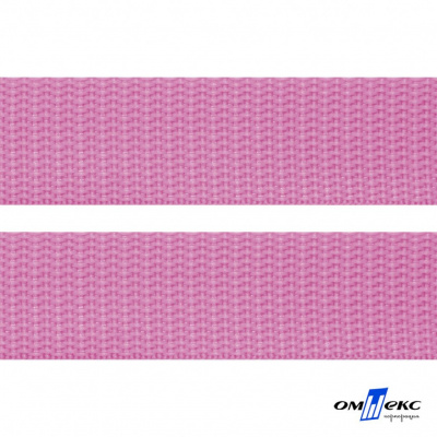 Розовый- цв.513-Текстильная лента-стропа 550 гр/м2 ,100% пэ шир.30 мм (боб.50+/-1 м) - купить в Ярославле. Цена: 475.36 руб.