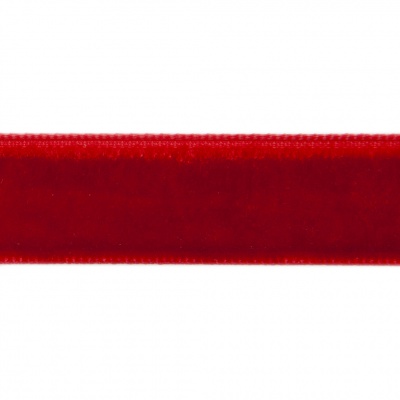 Лента бархатная нейлон, шир.12 мм, (упак. 45,7м), цв.45-красный - купить в Ярославле. Цена: 396 руб.