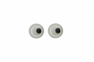 Глазки для игрушек, круглые, с бегающими зрачками, 3 мм/упак.100+/-5 шт, цв. -черно-белые - купить в Ярославле. Цена: 25.40 руб.