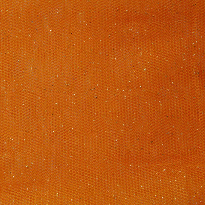 Сетка Глиттер, 24 г/м2, шир.145 см., оранжевый - купить в Ярославле. Цена 117.24 руб.