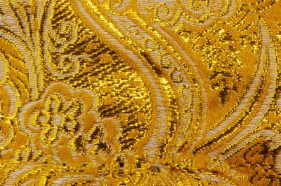 Ткань костюмная жаккард №12, 140 гр/м2, шир.150см, цвет жёлтый - купить в Ярославле. Цена 383.29 руб.