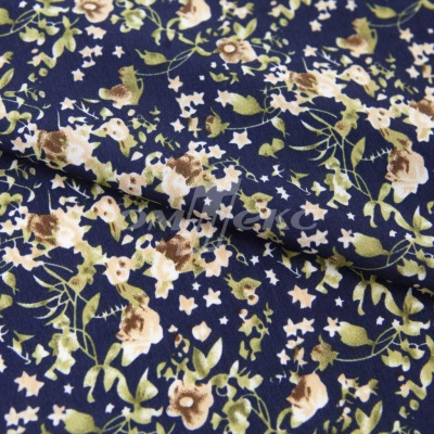 Плательная ткань "Фламенко" 1.1, 80 гр/м2, шир.150 см, принт растительный - купить в Ярославле. Цена 241.49 руб.