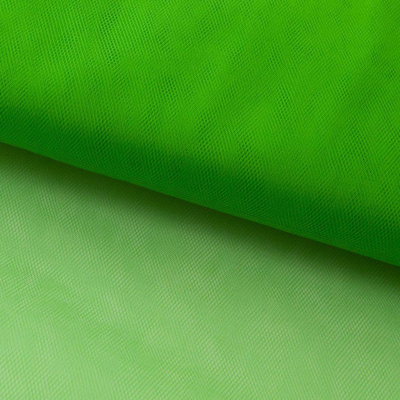 Фатин матовый 16-146, 12 гр/м2, шир.300см, цвет зелёный - купить в Ярославле. Цена 113.85 руб.
