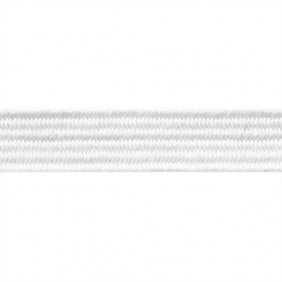 Резиновые нити с текстильным покрытием, шир. 6 мм (182 м/уп), цв.-белый - купить в Ярославле. Цена: 705.59 руб.