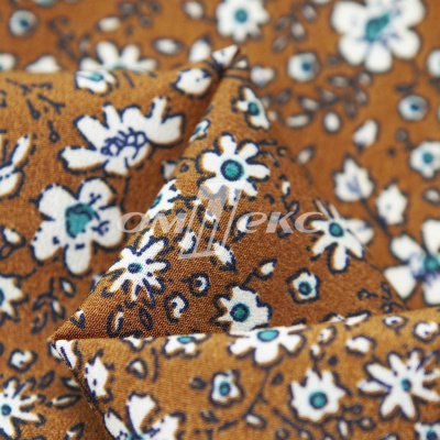 Плательная ткань "Фламенко" 11.1, 80 гр/м2, шир.150 см, принт растительный - купить в Ярославле. Цена 239.03 руб.