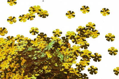 Пайетки "ОмТекс" россыпью,DOUBLE SIDED GOLD,цветок 14 мм/упак.50 гр, цв. 0460-золото - купить в Ярославле. Цена: 80.12 руб.
