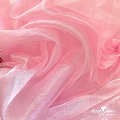 Ткань органза, 100% полиэстр, 28г/м2, шир. 150 см, цв. #47 розовая пудра - купить в Ярославле. Цена 86.24 руб.