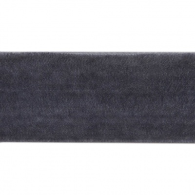 Лента бархатная нейлон, шир.25 мм, (упак. 45,7м), цв.189-т.серый - купить в Ярославле. Цена: 981.09 руб.