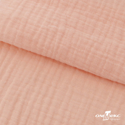 Ткань Муслин, 100% хлопок, 125 гр/м2, шир. 140 см #201 цв.(18)-розовый персик - купить в Ярославле. Цена 464.97 руб.
