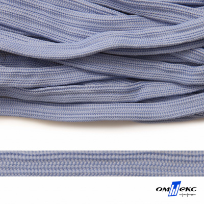Шнур плетеный (плоский) d-12 мм, (уп.90+/-1м), 100% полиэстер, цв.259 - голубой - купить в Ярославле. Цена: 8.62 руб.