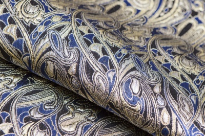 Ткань костюмная жаккард, 135 гр/м2, шир.150см, цвет синий№18 - купить в Ярославле. Цена 441.95 руб.
