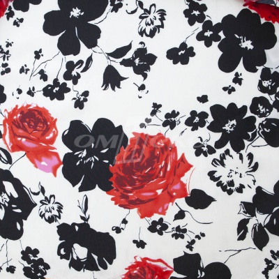 Плательная ткань "Фламенко" 22.1, 80 гр/м2, шир.150 см, принт растительный - купить в Ярославле. Цена 239.03 руб.