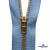 Молнии джинсовые металл т-5, 18 см латунь (YG), цв.-деним (231) - купить в Ярославле. Цена: 22.80 руб.