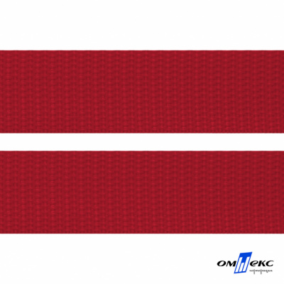 Красный- цв.171-Текстильная лента-стропа 550 гр/м2 ,100% пэ шир.40 мм (боб.50+/-1 м) - купить в Ярославле. Цена: 637.68 руб.