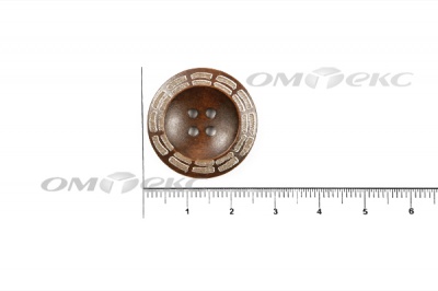 Пуговица деревянная круглая №53 (25мм) - купить в Ярославле. Цена: 3.68 руб.
