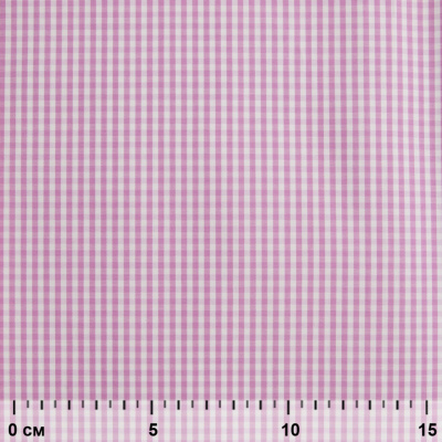 Ткань сорочечная Клетка Виши, 115 г/м2, 58% пэ,42% хл, шир.150 см, цв.1-розовый, (арт.111) - купить в Ярославле. Цена 306.69 руб.