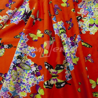 Плательная ткань "Софи" 7.1, 75 гр/м2, шир.150 см, принт бабочки - купить в Ярославле. Цена 241.49 руб.