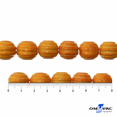 0309-Бусины деревянные "ОмТекс", 16 мм, упак.50+/-3шт, цв.003-оранжевый - купить в Ярославле. Цена: 62.22 руб.