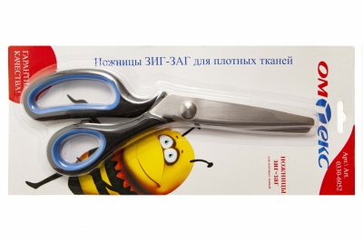 Ножницы арт.0330-6052 "ЗИГ-ЗАГ" 5 мм, для плотных тканей , 9"/ 229 мм - купить в Ярославле. Цена: 733.08 руб.