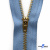 Молнии джинсовые металл т-4, 18 см латунь (YG), цв.-деним (231) - купить в Ярославле. Цена: 21.57 руб.