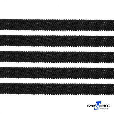 Лента эластичная вязанная (резинка) 4 мм (200+/-1 м) 400 гр/м2 черная бобина "ОМТЕКС" - купить в Ярославле. Цена: 1.78 руб.