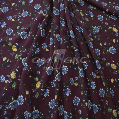 Плательная ткань "Фламенко" 4.1, 80 гр/м2, шир.150 см, принт растительный - купить в Ярославле. Цена 259.21 руб.