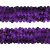 Тесьма с пайетками 12, шир. 30 мм/уп. 25+/-1 м, цвет фиолет - купить в Ярославле. Цена: 1 098.48 руб.