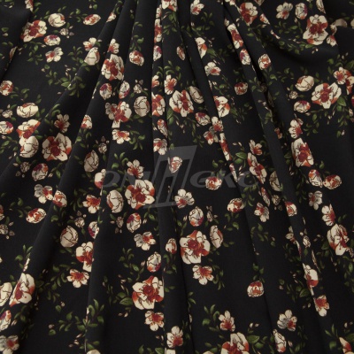 Плательная ткань "Фламенко" 3.1, 80 гр/м2, шир.150 см, принт растительный - купить в Ярославле. Цена 239.03 руб.