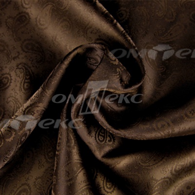 Ткань подкладочная жаккард Р14098, 19-1217/коричневый, 85 г/м2, шир. 150 см, 230T - купить в Ярославле. Цена 166.45 руб.