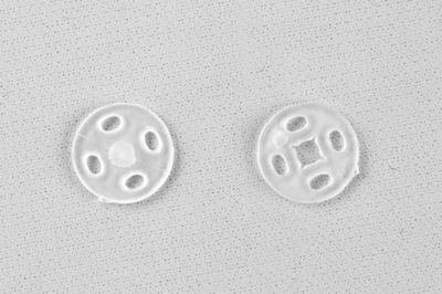 Кнопки пришивные пластиковые 10 мм, блистер 24шт, цв.-прозрачные - купить в Ярославле. Цена: 48.41 руб.