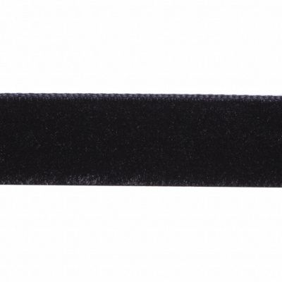 Лента бархатная нейлон, шир.12 мм, (упак. 45,7м), цв.03-черный - купить в Ярославле. Цена: 448.27 руб.