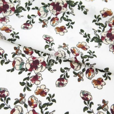 Плательная ткань "Фламенко" 23.1, 80 гр/м2, шир.150 см, принт растительный - купить в Ярославле. Цена 264.56 руб.