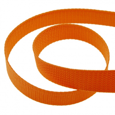 Стропа текстильная, шир. 25 мм (в нам. 50+/-1 ярд), цвет оранжевый - купить в Ярославле. Цена: 409.94 руб.