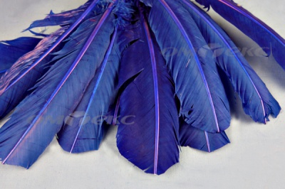 Декоративный Пучок из перьев, перо 23см/синий - купить в Ярославле. Цена: 12.34 руб.