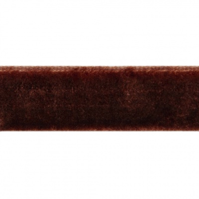 Лента бархатная нейлон, шир.12 мм, (упак. 45,7м), цв.120-шоколад - купить в Ярославле. Цена: 392 руб.