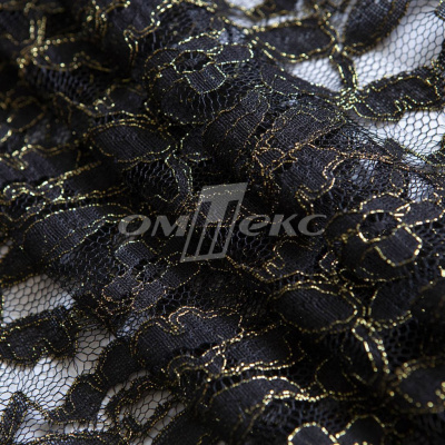 Кружевное полотно XD LACE 1-4, 80 гр/м2, шир.150см, цвет чёрный - купить в Ярославле. Цена 245.94 руб.